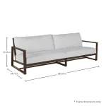 Avondale Wrought Aluminum Outdoor Sofa Sleek Design - Image 4