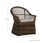 Soho Woven N-dura Resin Wicker Outdoor Arm Chair - Image 9