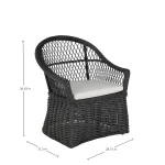 Soho Woven N-dura Resin Wicker Outdoor Arm Chair - Image 8