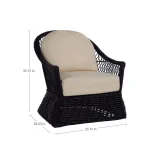 Soho Woven N-dura Resin Wicker Outdoor Lounge Chair - Image 8