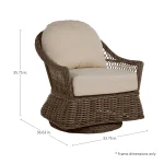 Soho Woven N-dura Resin Wicker Outdoor Lounge Chair - Image 11