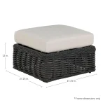 Soho Woven N-dura Resin Wicker Outdoor Ottoman - Image 19