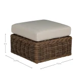 Soho Woven N-dura Resin Wicker Outdoor Ottoman - Image 13