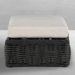 Soho Woven N-dura Resin Wicker Outdoor Ottoman - Image 3