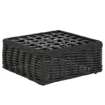 Soho Woven N-dura Resin Wicker Outdoor Ottoman - Image 4