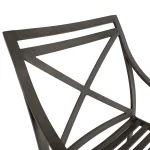Monaco Wrought Aluminum Outdoor Ocean Outdoor Bar Stool 49.5 In.