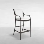 Monaco Wrought Aluminum Outdoor Ocean Outdoor Bar Stool 49.5 In. - Image 4