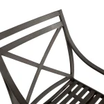 Monaco Wrought Aluminum Outdoor Swivel Rocking Arm Chair - Image 3