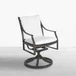 Monaco Wrought Aluminum Outdoor Swivel Rocking Arm Chair - Image 4