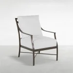 Monaco Wrought Aluminum Outdoor Lounge Chair - Image 4