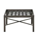 Monaco Wrought Aluminum Outdoor Ottoman - Image 3