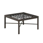 Monaco Wrought Aluminum Outdoor Ottoman - Image 7