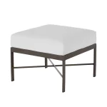Monaco Wrought Aluminum Outdoor Ottoman - Image 8