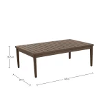 Brookings Aluminum Rectangle Outdoor Coffee Table - Image 4