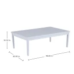 Brookings Aluminum Rectangle Outdoor Coffee Table - Image 5