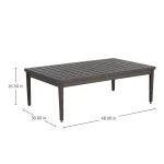 Brookings Aluminum Rectangle Outdoor Coffee Table - Image 8