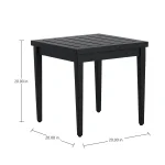 Brookings Aluminum Square Outdoor Slatted End Table - Image 12