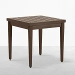 Brookings Aluminum Square Outdoor Slatted End Table - Image 7
