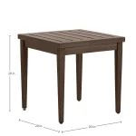 Brookings Aluminum Square Outdoor Slatted End Table - Image 6