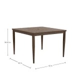Brookings Aluminum Square Outdoor Table - Image 5