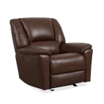 Plush Leather Power Gliding Recliner with Power Headrest & Lumbar
