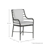 Carmel Wrought Aluminum Outdoor Arm Chair - Image 5