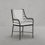 Carmel Wrought Aluminum Outdoor Arm Chair - Image 6