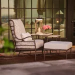 Carmel Wrought Aluminum Outdoor Ottoman