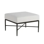 Carmel Wrought Aluminum Outdoor Ottoman - Image 6