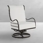 Carmel Wrought Aluminum Outdoor Swivel Rocker Lounge - Image 3