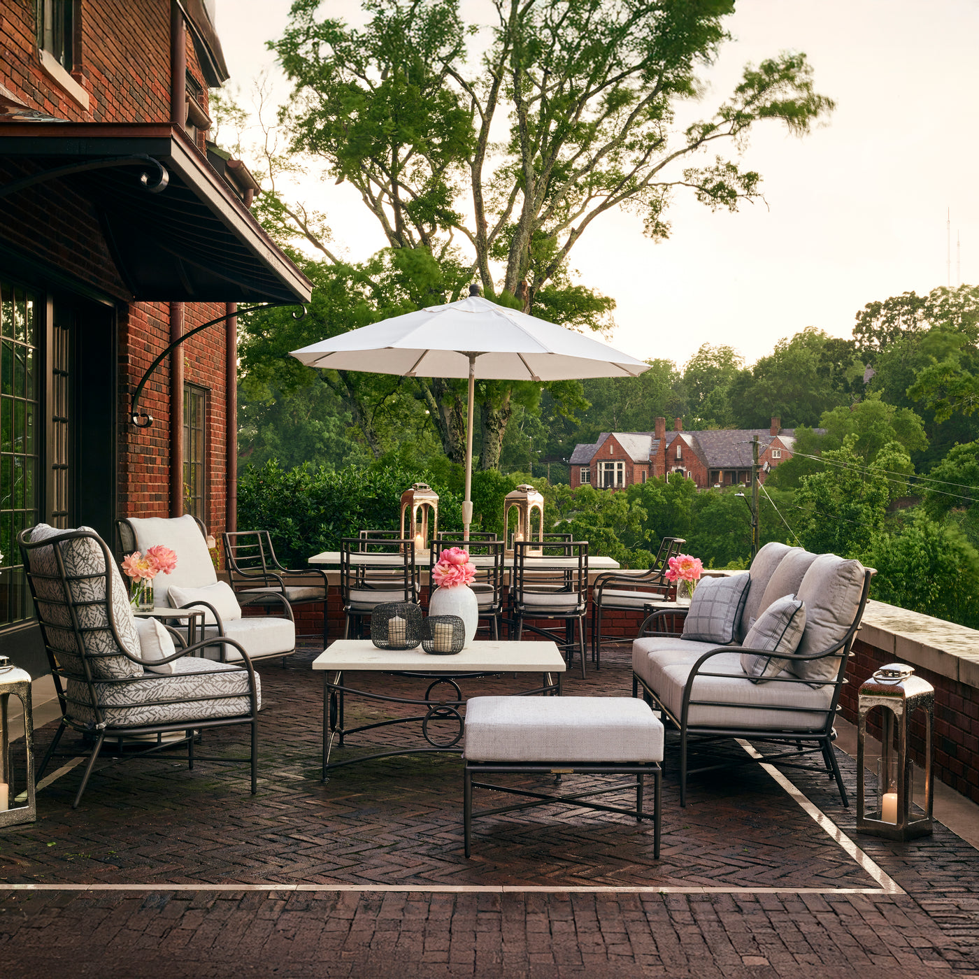 Carmel Wrought Aluminum Outdoor Sofa