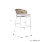 Havana Cane N-dura Resin Wicker Outdoor Counter Stool 24 In. - Image 9