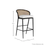 Havana Cane N-dura Resin Wicker Outdoor Bar Stool 30 In.