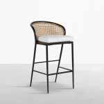 Havana Cane N-dura Resin Wicker Outdoor Bar Stool 30 In. - Image 3