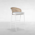 Havana Cane N-dura Resin Wicker Outdoor Bar Stool 30 In. - Image 4