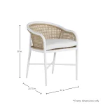 Havana Cane N-dura Resin Wicker Outdoor Arm Chair - Image 4