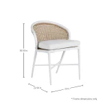 Havana Cane N-dura Resin Wicker Outdoor Side Chair - Image 7