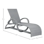 Halo N-dura Resin Wicker Outdoor Chaise Lounge - Image 5