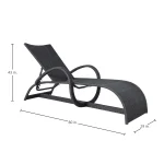 Halo N-dura Resin Wicker Outdoor Chaise Lounge - Image 12