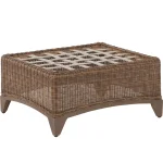 Astoria N-dura Resin Wicker Outdoor Woven Ottoman - Image 3