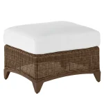 Astoria N-dura Resin Wicker Outdoor Woven Ottoman - Image 4