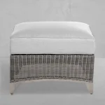 Astoria N-dura Resin Wicker Outdoor Woven Ottoman - Image 12