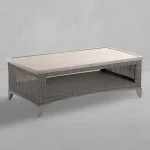 Astoria Wicker Rectangle Outdoor Coffee Table 48. 25 In. W X 16.75 In. H - Image 9