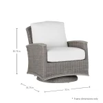 Astoria N-dura Resin Wicker Outdoor Swivel Glider Chair - Image 3