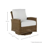 Astoria N-dura Resin Wicker Outdoor Swivel Glider Chair - Image 4