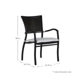 Aire N-dura Resin Wicker Outdoor Arm Chair - Image 4