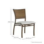 Aire N-dura Resin Wicker Stackable Outdoor Side Chair - Image 3