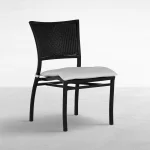 Aire N-dura Resin Wicker Stackable Outdoor Side Chair - Image 5
