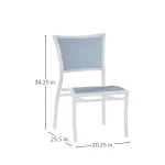 Aire N-dura Resin Wicker Stackable Outdoor Side Chair - Image 8