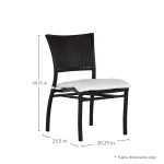 Aire N-dura Resin Wicker Stackable Outdoor Side Chair - Image 10